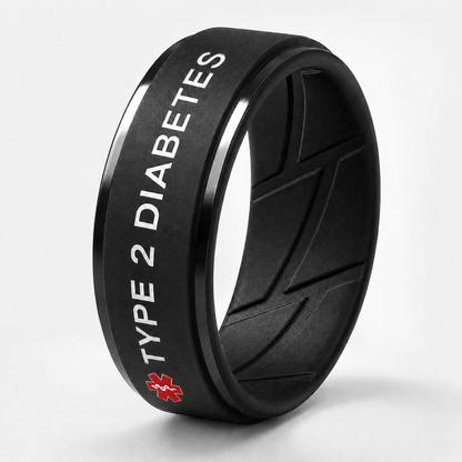 Men's Diabetes Medical Alert Ring