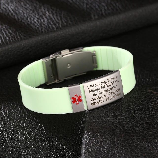 My Medi Silicone Personalized Medical ID Alert Bracelets